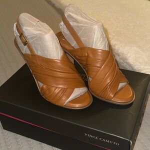Vince Camuto | Fencheli Slingback Sandal/Heels | Color: Golden Walnut | Size 6